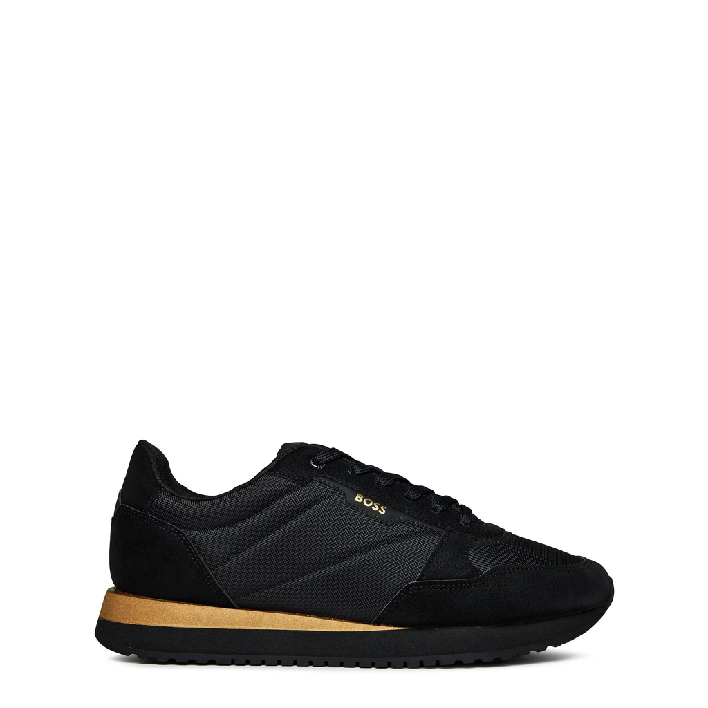 Hugo Boss Kai Runner Style Trainer - Black/Gold 007